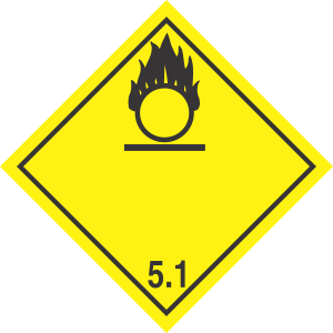 Vinyl International Oxidizer 5.1 Class 5 Label