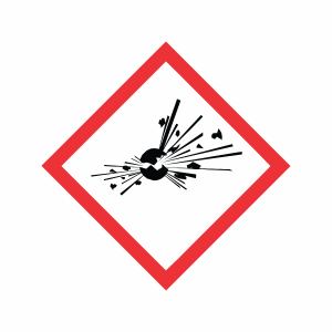 1"x1" GHS Explosive Mark