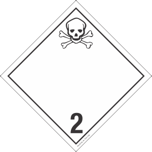 Rigid Plastic "Wordless" Toxic Gas Class 2 Placard