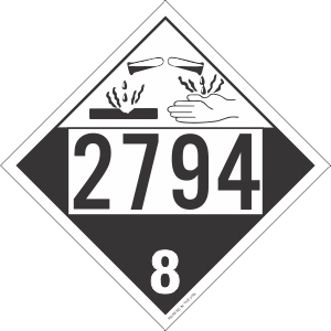 Vinyl 2794 Corrosive Class 8 Placard