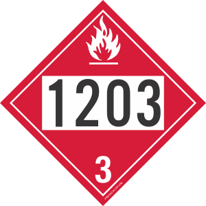 Vinyl 1203 Flammable Class 3 Placard