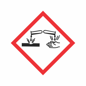 1"x1" GHS Corrosion Hazard Mark