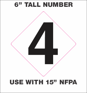 6" Number 4 "four" Self-Centering