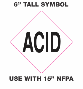 6" Symbol "ACID" Self-Centering