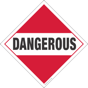 Vinyl Dangerous / Mixed Load Placard