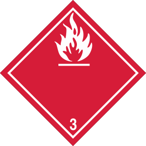 Vinyl International Flammable Class 3 Label