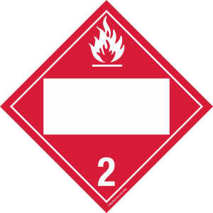 Tag-board Blank Flammable Gas Class 2 Placard