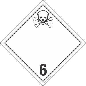 Rigid Plastic Poison Class 6 Int'l Placard