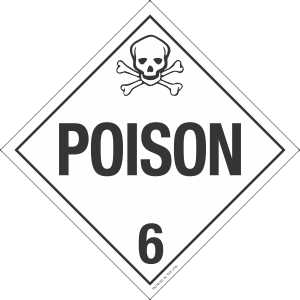 Vinyl Poison Class 6 Placard