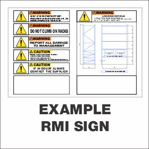 20mil Plastic 17"x11" RMI Pallet Rack Load Plaque