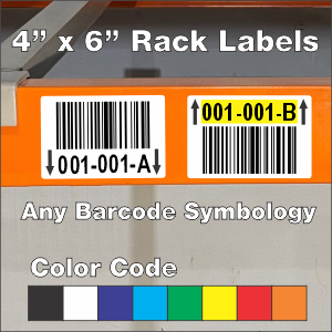 4"X6" Vinyl Rack Beam Label