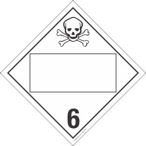 Vinyl Blank Toxic,Poison,PG III Universal Class 6