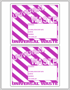 Paper Universal Waste Label