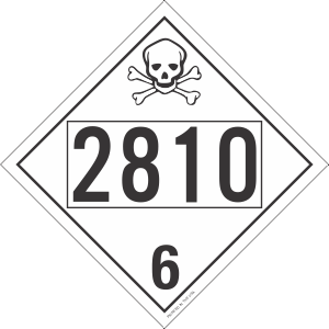 Vinyl 2810 Class 6 Placard