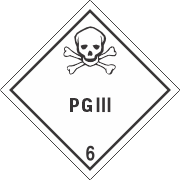 PG III Class 2 DOT 4"x4" Label