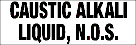 7.5" x 2.5"  Caustic Alkali Liquid, N.O.S.