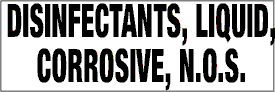 7.5" x 2.5"  Disinfectants, Liquid, Corrosive, N.O.S.