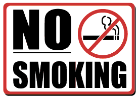 No Smoking 10x14 Plastic