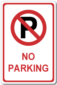 No Parking 12x18 Aluminum Composite