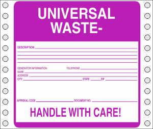 Tyvek Universal Waste Label