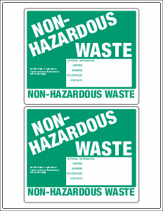 Paper Non Hazardous Waste Label