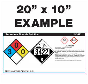 20"x10" Drum / Tank Label Example