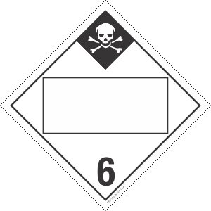 Tag-board Blank Inhalation Hazard Class 6 Placard